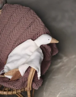 Organic Cotton Goose Cuddle Cloth | Cream