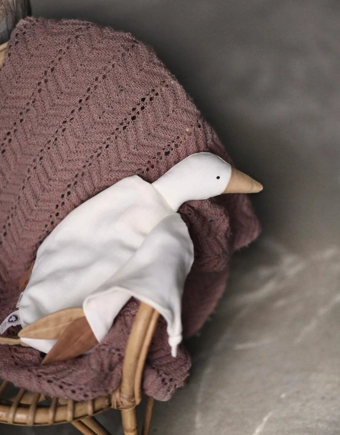 Organic Cotton Goose Cuddle Cloth | Cream