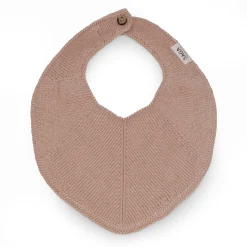 Organic Cotton Knitted Bib | Old Rose