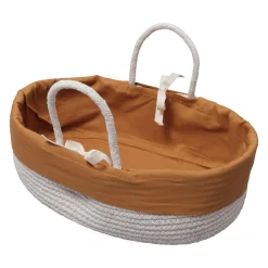 Organic Doll Basket with Cover | Ochre
