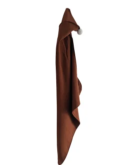 Organic Hooded Muslin Towels with White Pom Pom | Multiple Colours