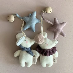 Organic Pram Toy Stjarna | Baby Blue