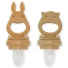 2 Pack Silicone Fruit Feeding Pacifier | Almond/Terracotta