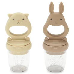2 Pack Silicone Fruit Feeding Pacifier | Bark/Shell