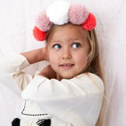Pink Pom Pom Crown