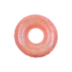 Pool Ring | Neon Coral Glitter