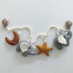 Pram Chain Pokka | Grey & Almon