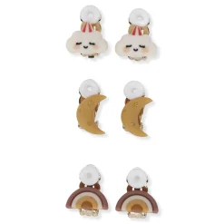 Rainbow Ear Clips Pack of 3