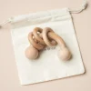 Rainbow Wood Baby Rattle by Grech & Co.