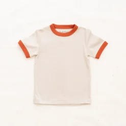 Retro Tee | Oatmeal w/ Red Rock Trim