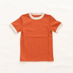 Retro Tee | Red Rock w/ Oatmeal Trim