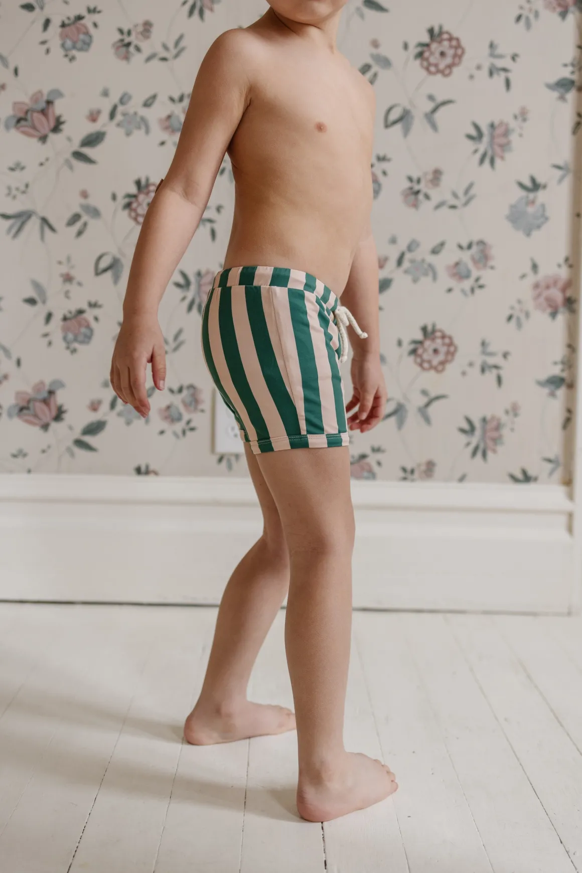 Retro UV Swim Trunks | Watermelon Stripe