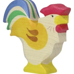 Rooster Wooden Figure