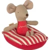 Rubber Boat for Small Mouse | Red Stripe