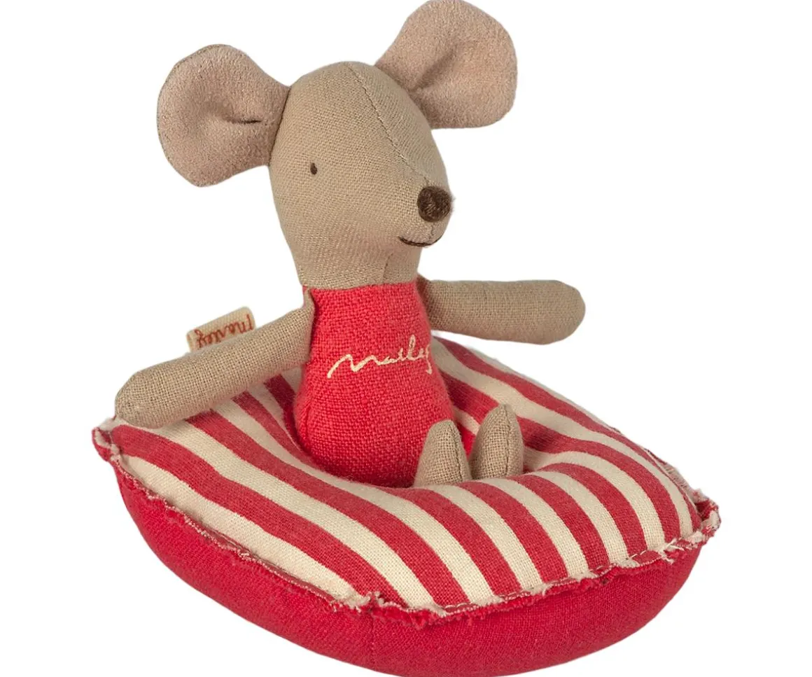 Rubber Boat for Small Mouse | Red Stripe