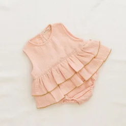 Ruffle Onesie | Peach