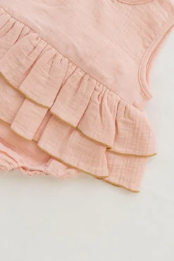 Ruffle Onesie | Peach