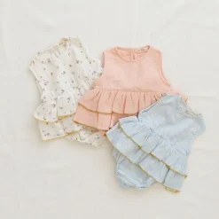 Ruffle Onesie | Peach