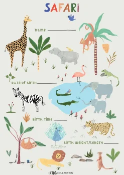 Safari Newborn Poster by The Kids Collection