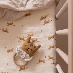Savannah Print Muslin Fitted Sheet