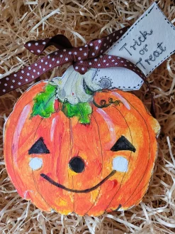 Set of 3 Illustrated Halloween Tags | Pumpkins