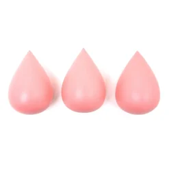 Set of 3 Raindrops Hooks in Coral Pink by Rose in April