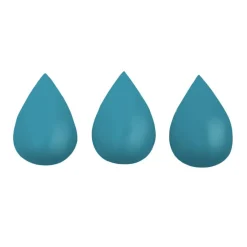 Set of 3 Raindrops Hooks in Petrol Blue by Rose in April