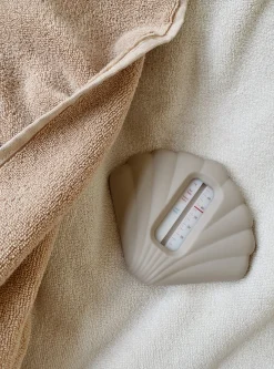 Shell Silicone Bath Thermometer | Warm Grey