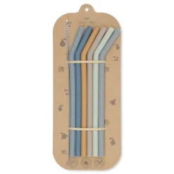 100% Silicone Straws Set (Pack of 6)