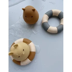 Silicone Water Toys Swim Ring 2-PACK | Blue & Almond
