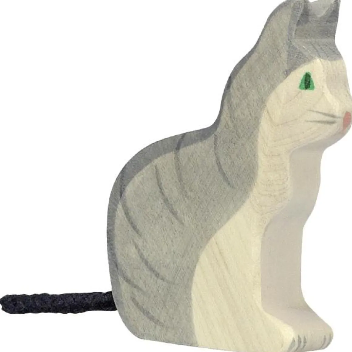 Sitting Cat Wooden Figure