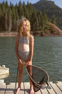 Smocked Bikini | Watermelon Stripe