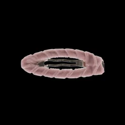 Snap With Velvet Ribbon in Dusty Pink by Bon Dep