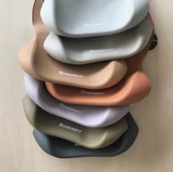 Solid Silicone Bib in Biscuit by Rommer