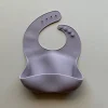 Solid Silicone Bib in Dusty Lilac by Rommer
