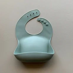 Solid Silicone Bib in Sea Mist by Rommer