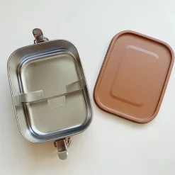 Stainless Steel Lunch Box w. Removable Divider | Terracotta