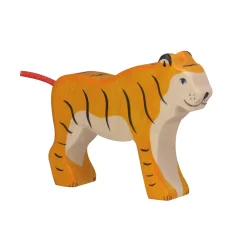 Standing Tiger Wooden Figure