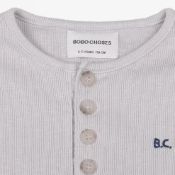 Stripes Buttoned Organic Cotton T-Shirt