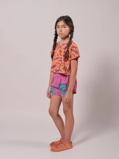 Strokes All Over Cropped Organic Cotton Sweatshirt