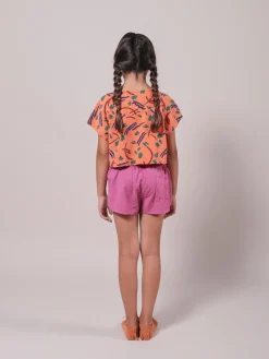 Strokes All Over Cropped Organic Cotton Sweatshirt