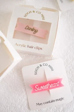 Sweetheart Acrylic Hair Clip | Pop Pink