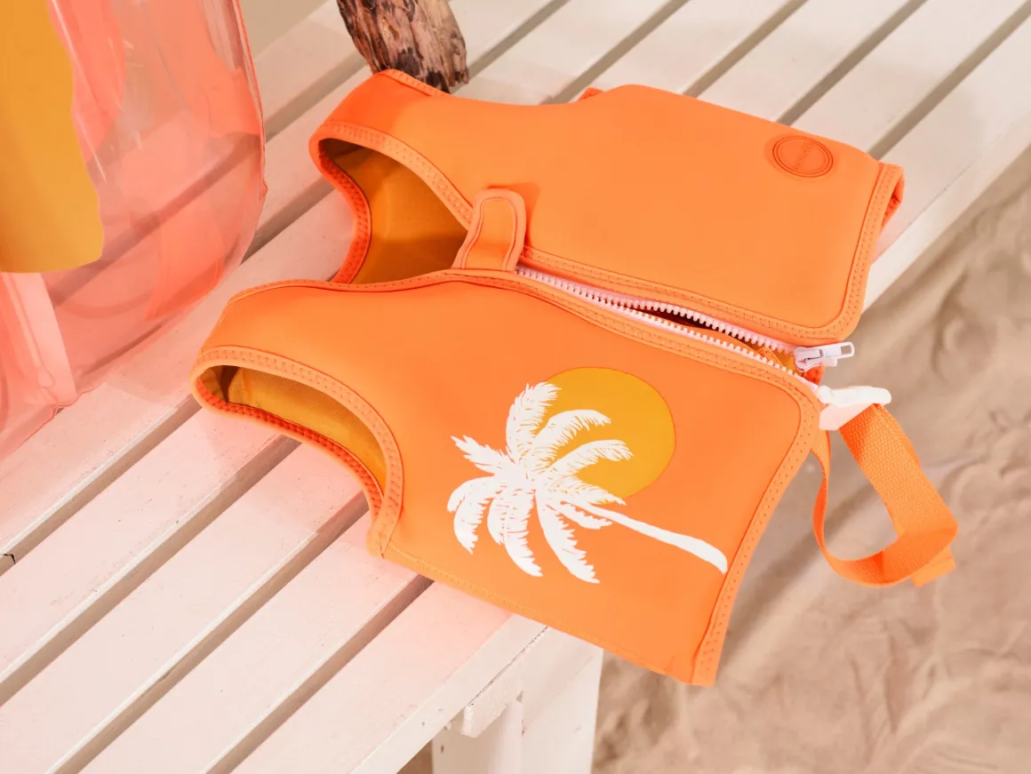 Swim Vest Desert Palms | Neon Pomelo 1-2Y