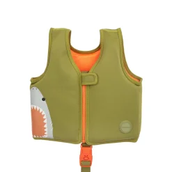 Swim Vest Shark Attack | Olive 1-2Y