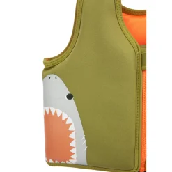 Swim Vest Shark Attack | Olive 1-2Y