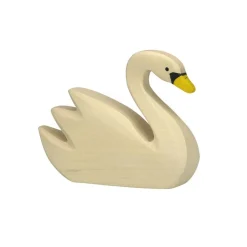 Swimming Swan Wooden Figure