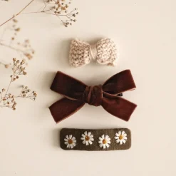 Taupe Hair Clip Set