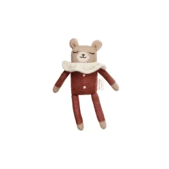 Teddy Knitted Toy in Sienna Pyjamas