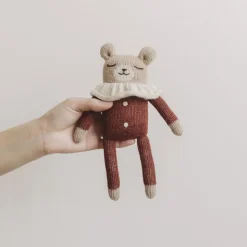 Teddy Knitted Toy in Sienna Pyjamas