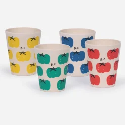 Tomato Design Bamboo Cups Set